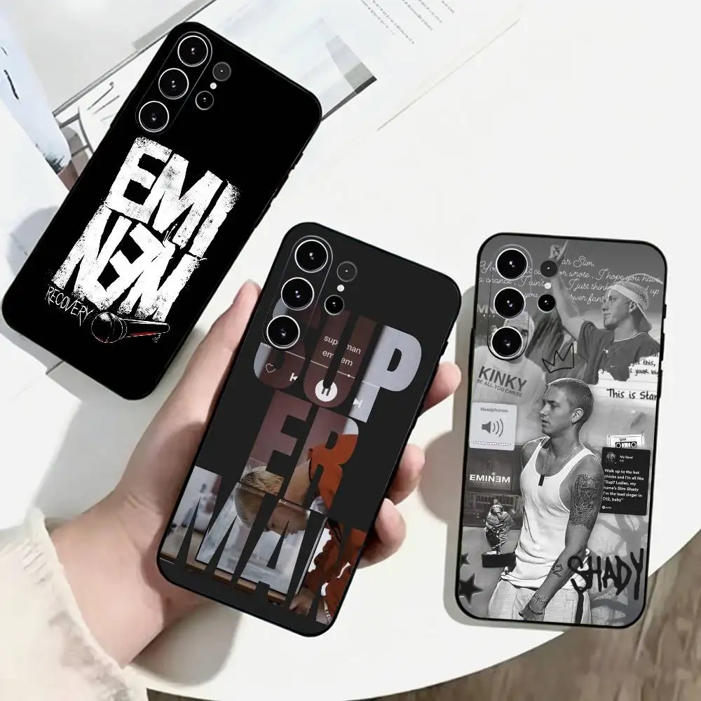Cool Singer E-Eminem ES Phone Case For Samsung S25,S24,S21,S22,S23,S30,Ultra,S20,Plus,Fe,Lite,Note,10,Black Cover