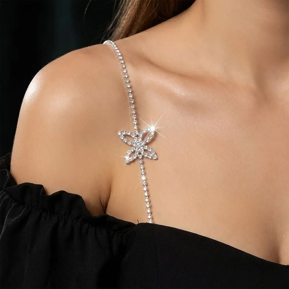 

Metal Women Bras Straps Aniti-slip Adjustable Underwear Strap Rhinestone Butterfly Lingerie Accessories Shoulder Straps