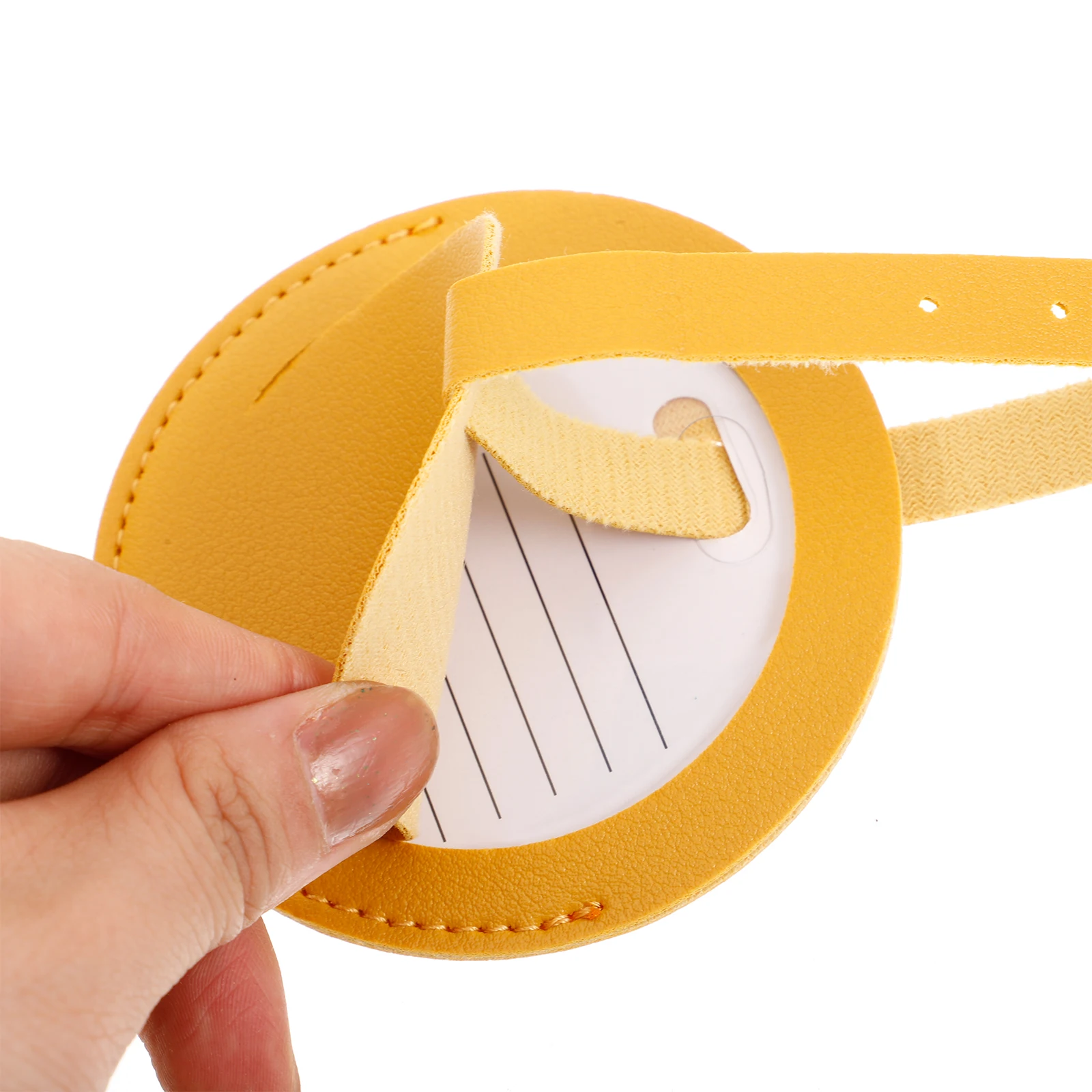 

2 pcs Luggage Tag for Suitcase Travel Bright Color PU Practical ID Tags Name Card Slot Fits Any Baggage