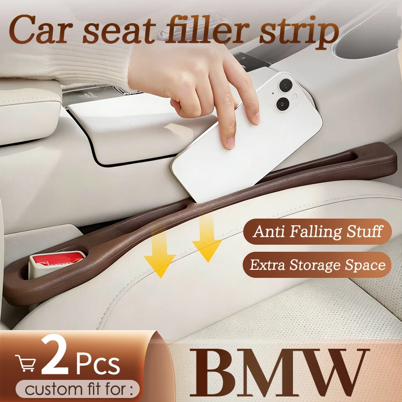 For BMW, Car Seat Gap Filler Strips to Prevent Items from Falling, Prevents Items from Falling and Leaking, Combines Storage