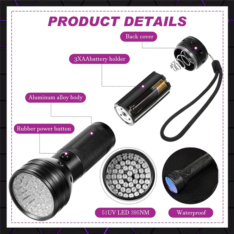 طقم معدات GTBL مكون من 3 قطع LED Emf لأدوات البحث الخارجية