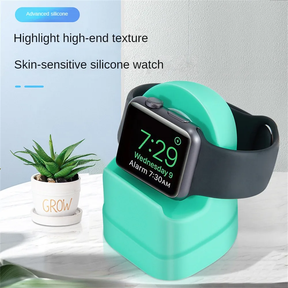 Base de carga de silicona fácil de usar para Apple Watch Series Ultra/8/SE2/7/6