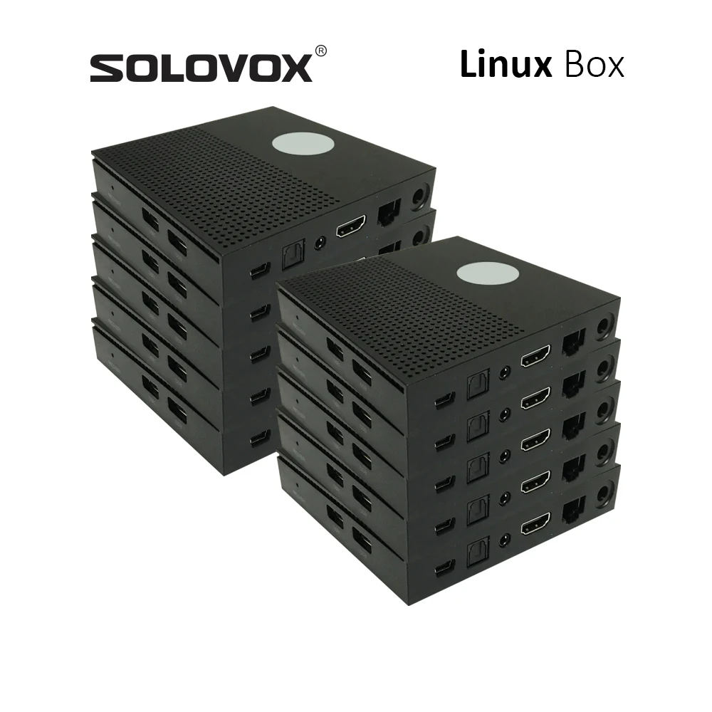 SOLOVOX-Linux TV Box ، بث IPTV ، جهاز استقبال Stalkerid Xtreamcode 4K ، للبيع في عبوات ، Linux4.9 OTT ، بالجملة ، 10:
