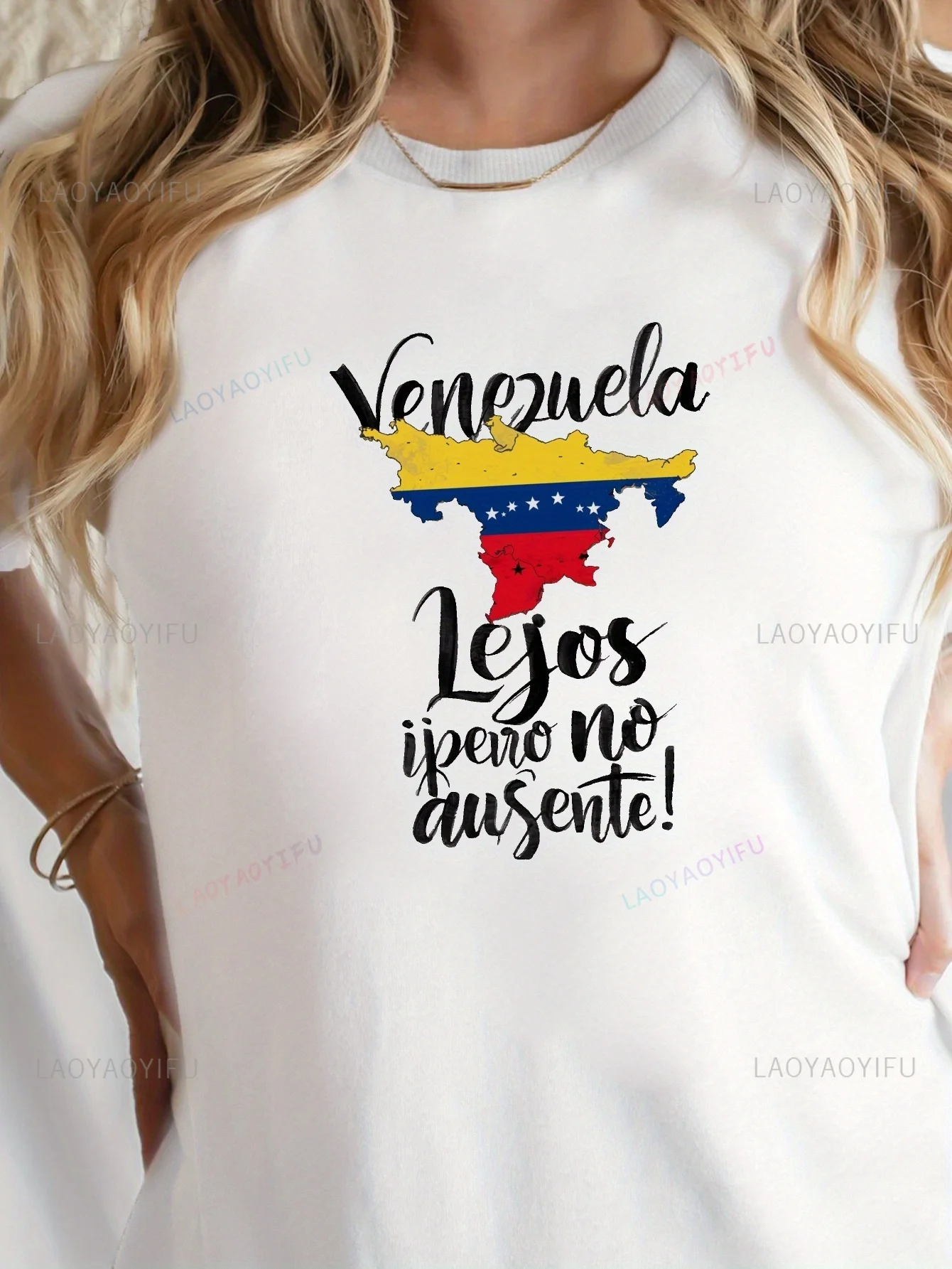 Venezuela Map Le Jos Ipeno No Ausente Cotton Women T-shirt with Comfortable Fit Outdoors Graphic T Shirts Man Fashion Casual Tee