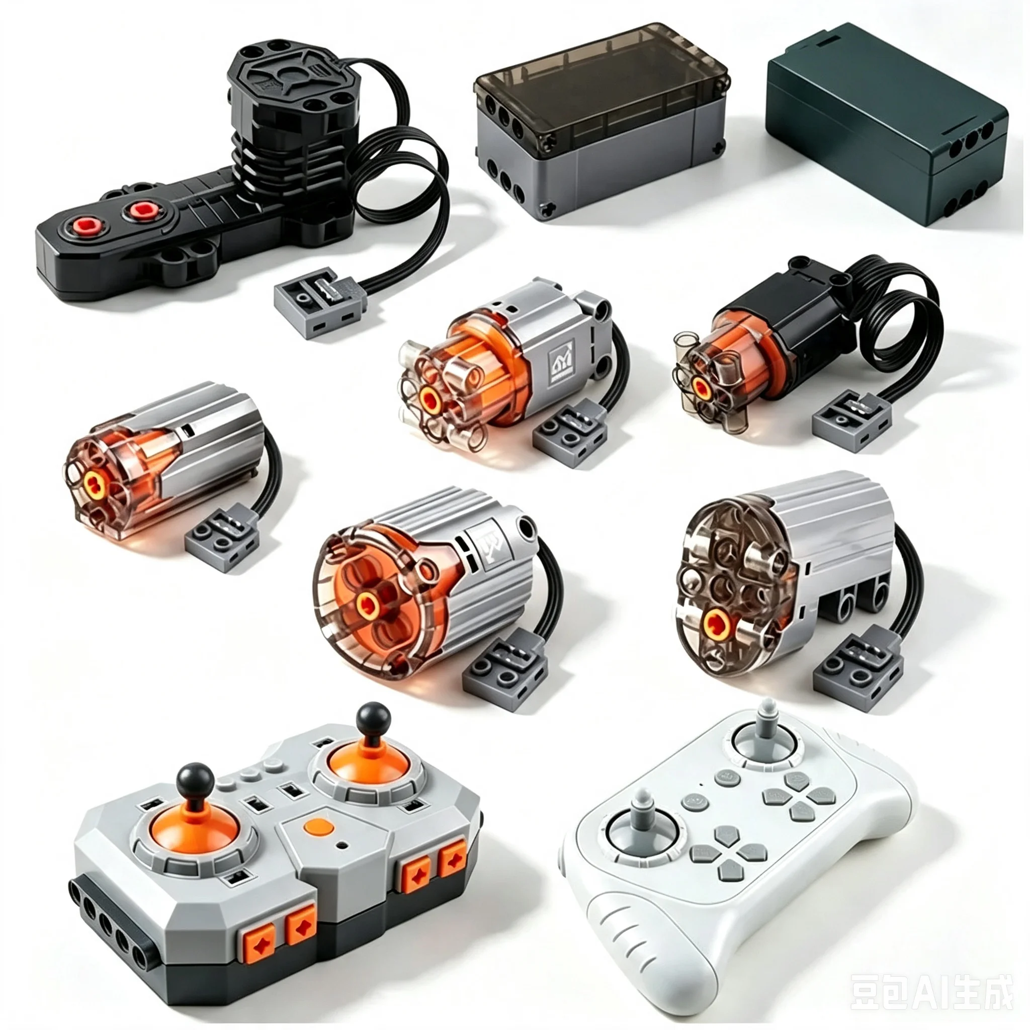 Enhanced 88002 80003 80004 L M XL Motor Servo High-Tech Parts MOC Motor Servo Power Function Multi Tool PF Model Building Blocks