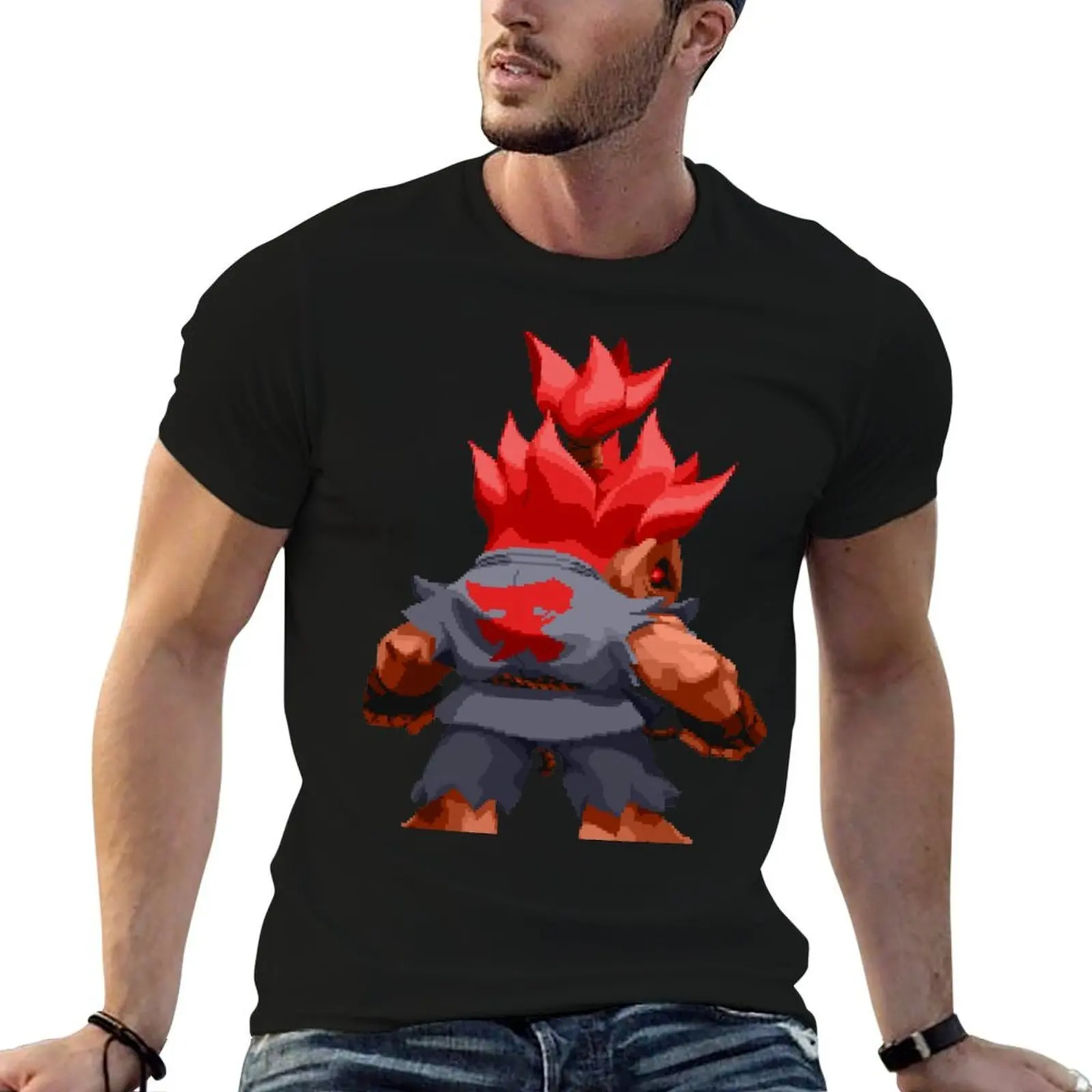 

Super Puzzle Fighter Akuma T-Shirt essential t shirt man tshirt T-Shirt