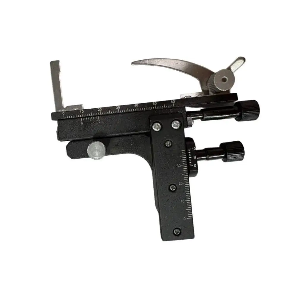 Attachable Moving Ruler X-Y Mechanism Adjustable Metal Caliper Stage Professional Measurement Device for Labs