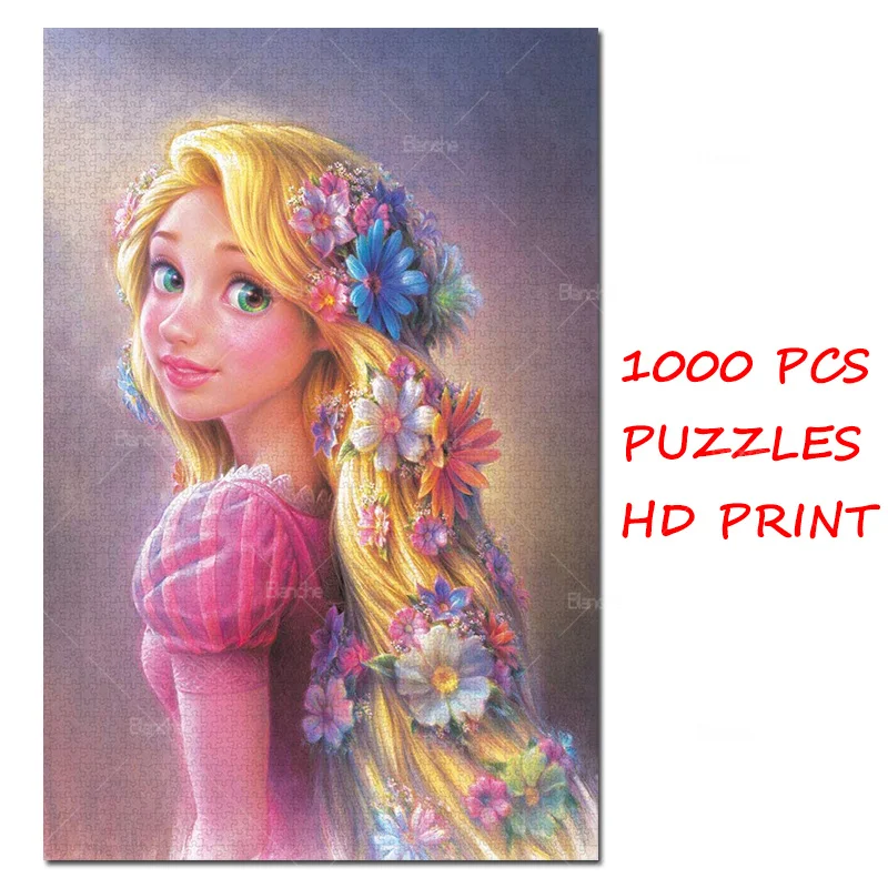 

Disney Princess Rapunzel Portrait Beautiful 1000PCS Puzzles Paper Jigsaw Puzzle Game Ease Time For Girls Kids Teens Friends Gift