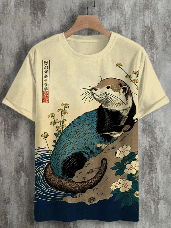 Men's Japanese Ukiyo-E Printed T Shirts Short Sleeved Tees Tops 3D Print O-Neck Shirt Summer Casual Men's Clothing Apparel image 4