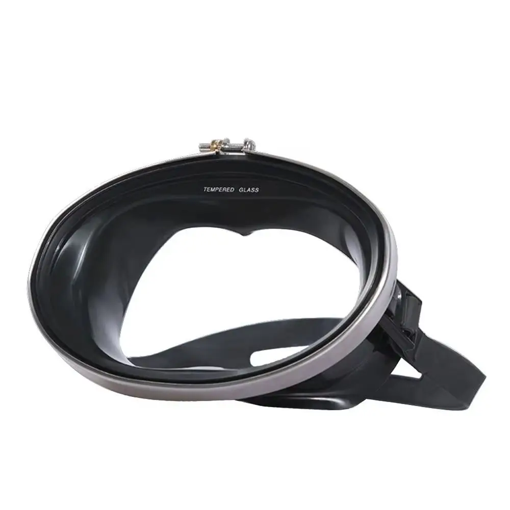 Professional Tempered Glass Diving Mask Oval Shape Single Lens Swimming Goggles Lightweight Anti Fog Diving Goggles Freediving