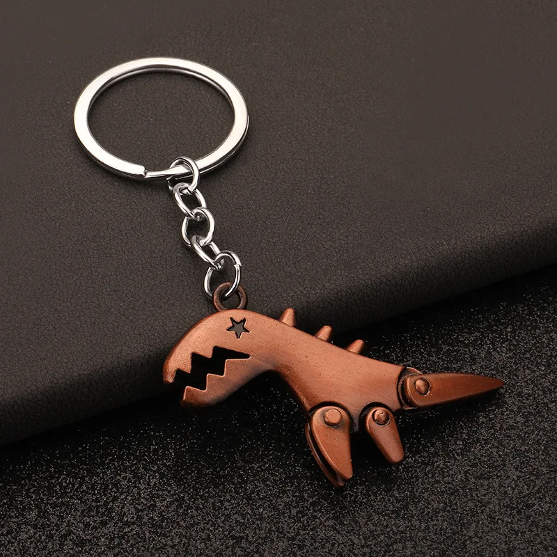 2024 Creative and Personalized Dinosaur Car Keychain Small Dinosaur Keyring Couple Cartoon Backpack Pendant Activity Small Gift