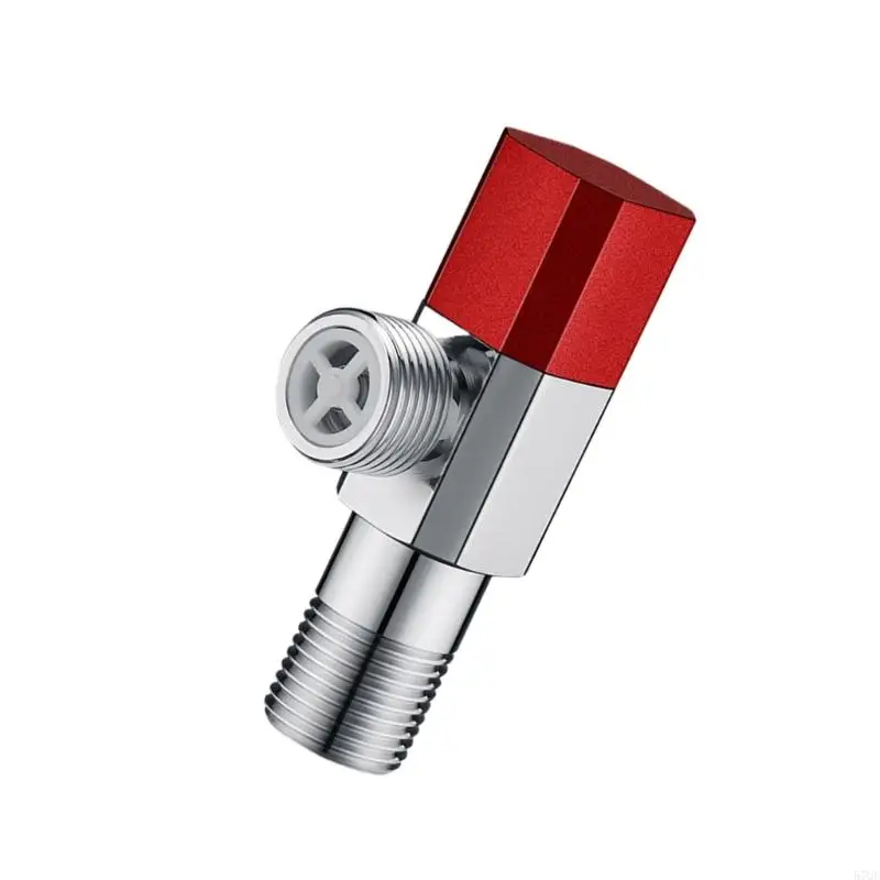57QF Hot/Cold Water Shut Down Valves Brass 1/2inch Turn Angle Stop Valves Brass Plumbing Fitting for Hot/Cold Water Systems