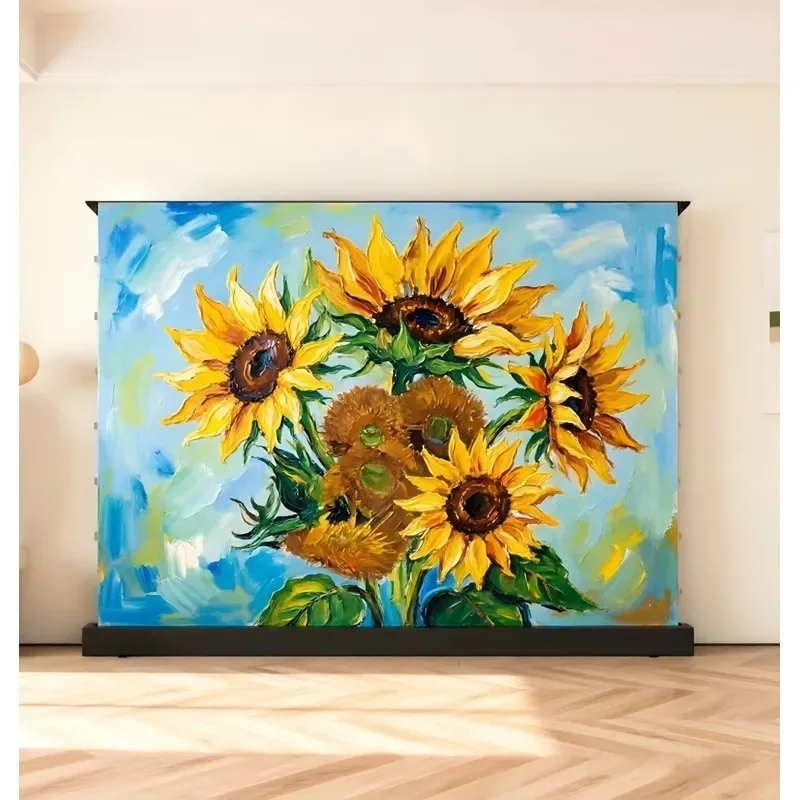 100 Inch 16:9 Floor Projector Screen Auto Retractable No Drilling High Gain Metal Removable Indoor Presentation