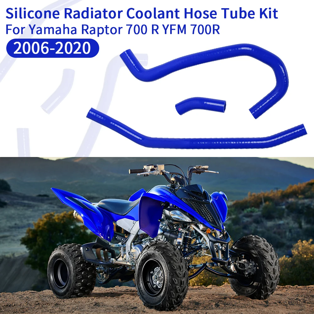 For Yamaha Raptor 700 R YFM 700R 2006-2020 2012 2013 2014 2015 2016 2017 2018 2019 ATV Silicone Radiator Coolant Hose Pipe Kit