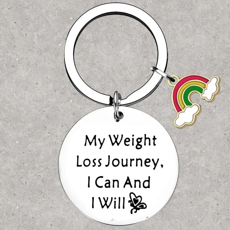 Hot Weight Loss Keychain My Weight Loss Journey I Can and I Will Diet Journey Key Rings