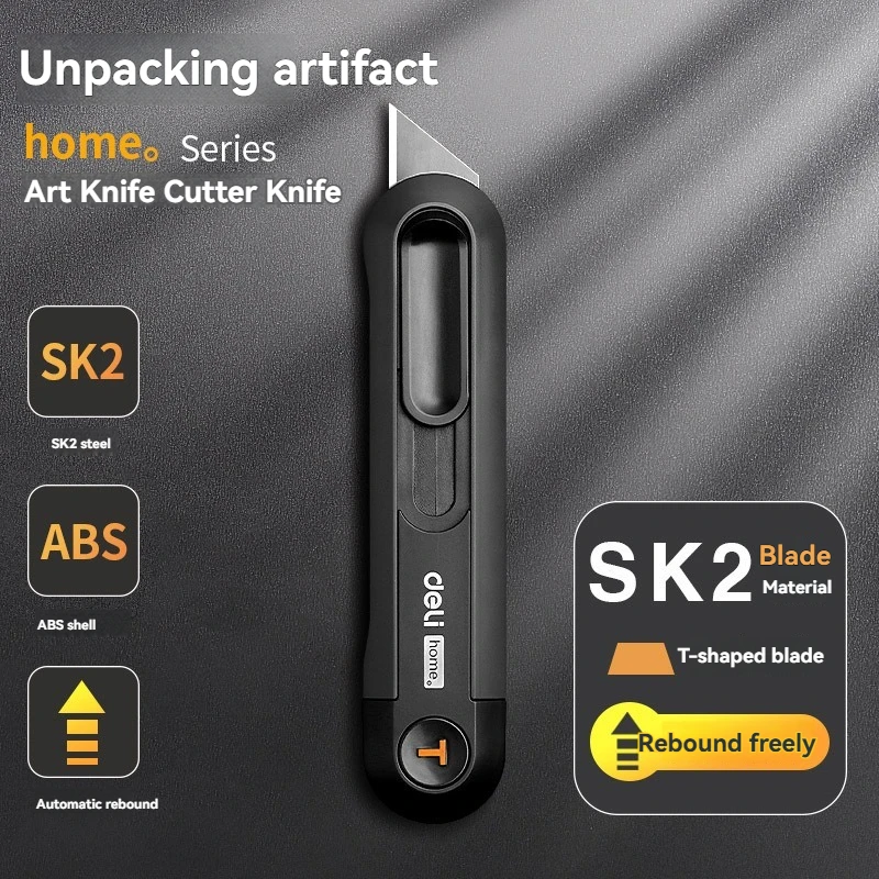 مقبض بلاستيكي ذاتي القفل، سكّين متعدّد الاستخدامات، سكين خلفي زنبركي، أداة فتح الصندوق الصغيرة المحمولة والمهنية