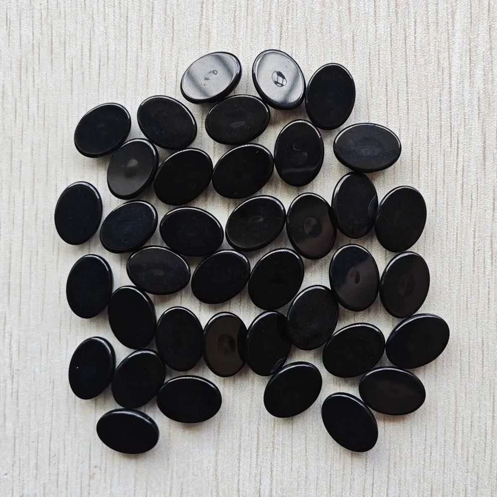 12x16mm Fashion natural Natural black obsidian Oval CAB CABOCHON beads for Jewelry making wholesale 50pcs/lot free shipping