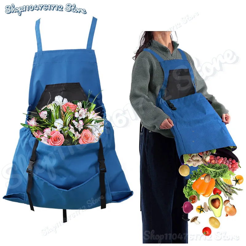 

Creative Outdoor Picking Large Pocket Apron Gardening Quick Release Harvest Apron Backpack Tool Apron Picking Bag