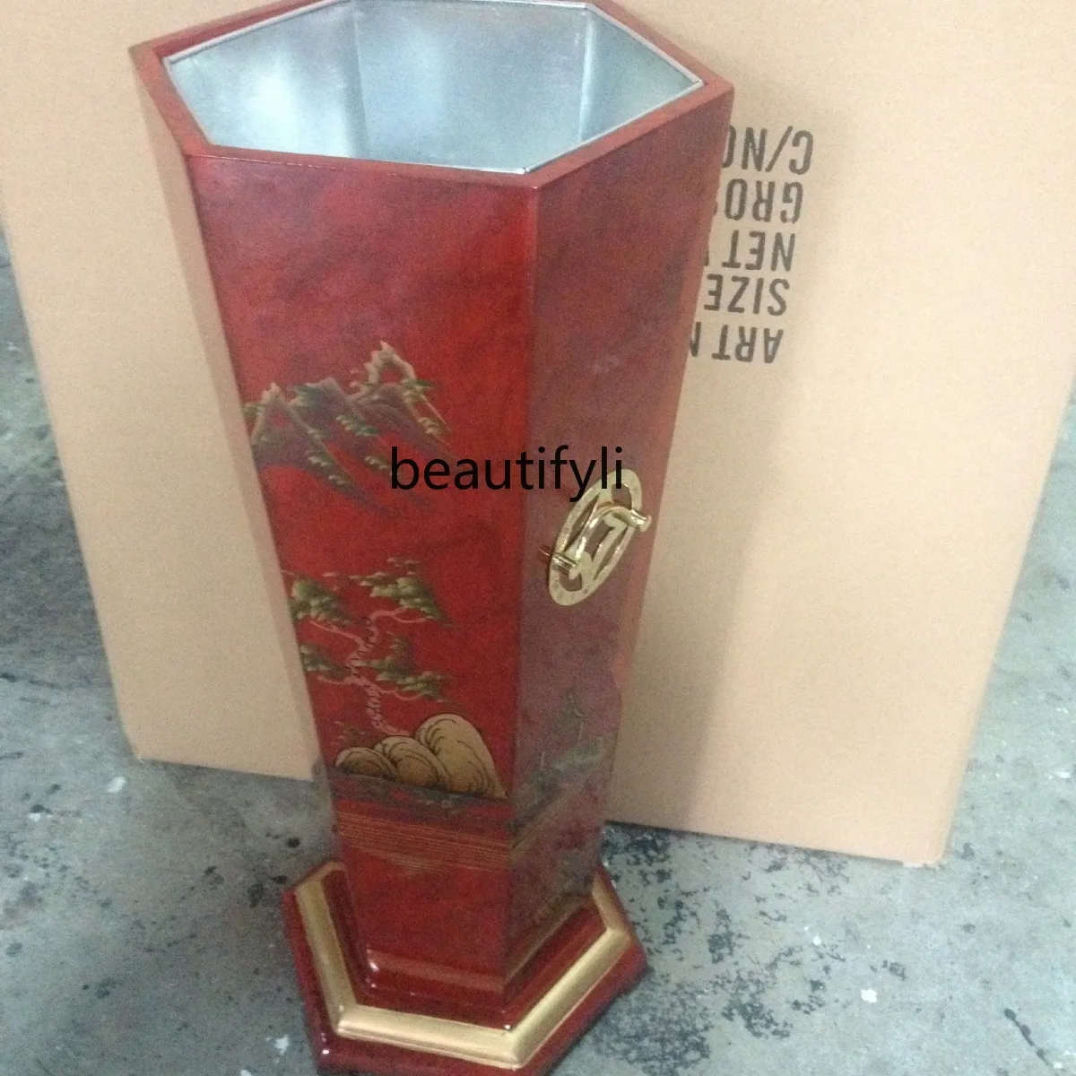 Umbrella rack Shelf Painting, art storage rack Golf club rack Metal liner
