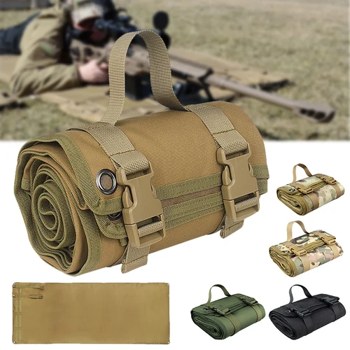 Estera de tiro táctica al aire libre, estera de entrenamiento para acampar, almohadilla de picnic plegable multifunción a prueba de humedad, impermeable de doble cara