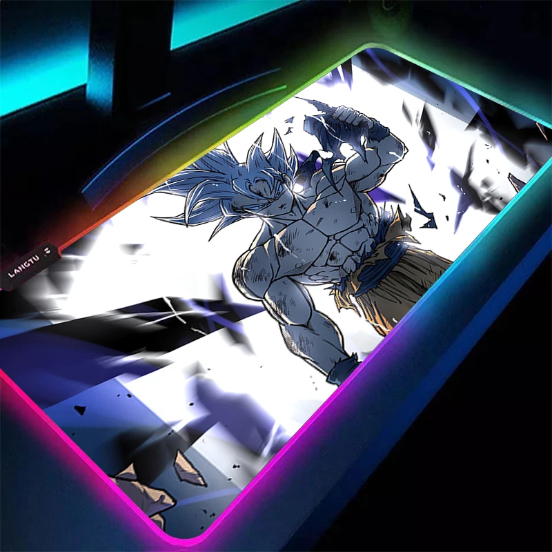 

Anime Mouse Pad RGB Gamer Keyboard Pad LED New Desk Mouse Mat Dragon Balls Carpet Rubber Tapis Souris Gaming Notbook PC Mousepad