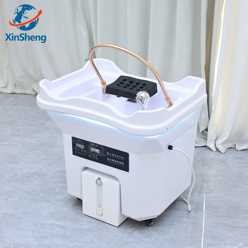 XinSheng أنابيب مياه مريحة غير متصلة مع رأس خزان المياه سبا تداول المياه شامبو حوض غسيل الشعر صالون