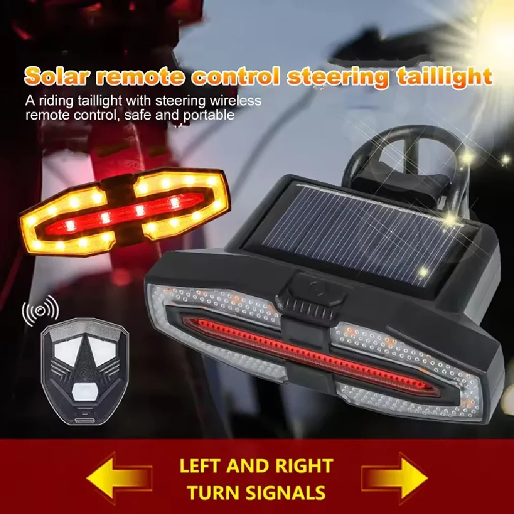 

Turn Signal Bike Tail Lights Wireless Remote Control Bicycle Taillight Direction Indicator Rechargeable Road Cycling Rear Lamp
