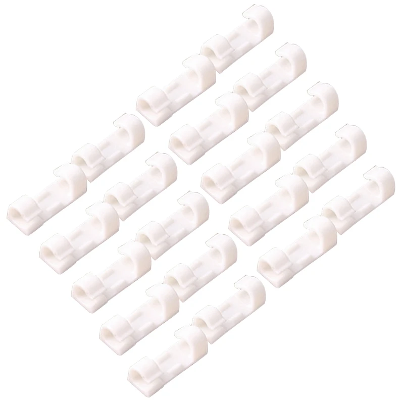 dados autoadesivo, linha fio, 20 peças, clipes universais para casa, escritório, organizador