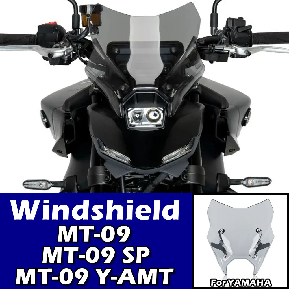 

Ветровое стекло для мотоциклов Yamaha MT-09 MT09 SP MT 09 Y-AMT 2024 2025 2026, двойное, с эффектом пузырька, передний ветроотражатель