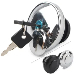 Black/Chrome Motorcycle Fuel Gas Cap Lock For Harley Davidson Sportster 883 1986-2019