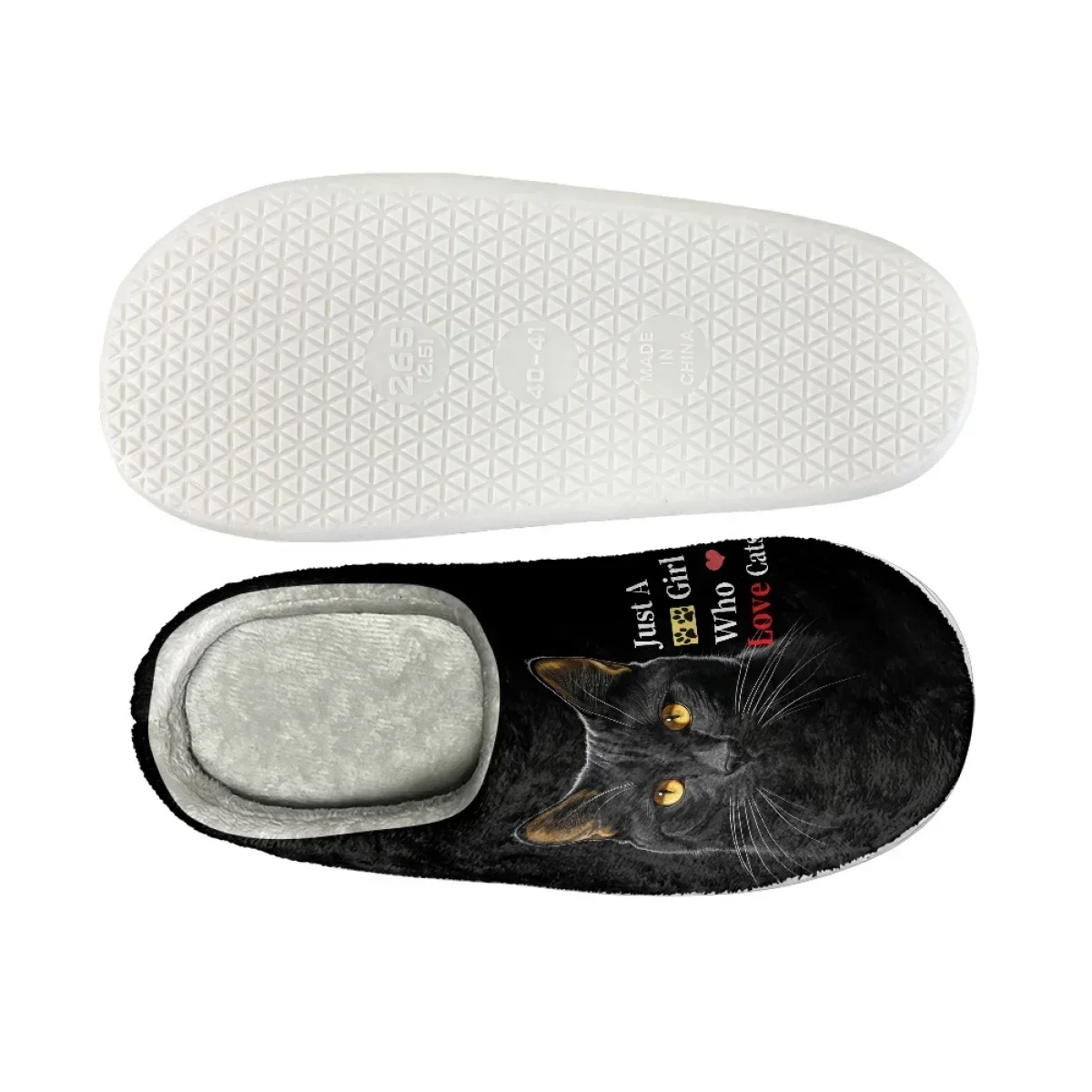 Fashion Black Cat Printed Women Cotton Slippers Non-slip Ladies Home Shoes Dropshipping Comfortable Flats Couples Slides Slipper - view 6