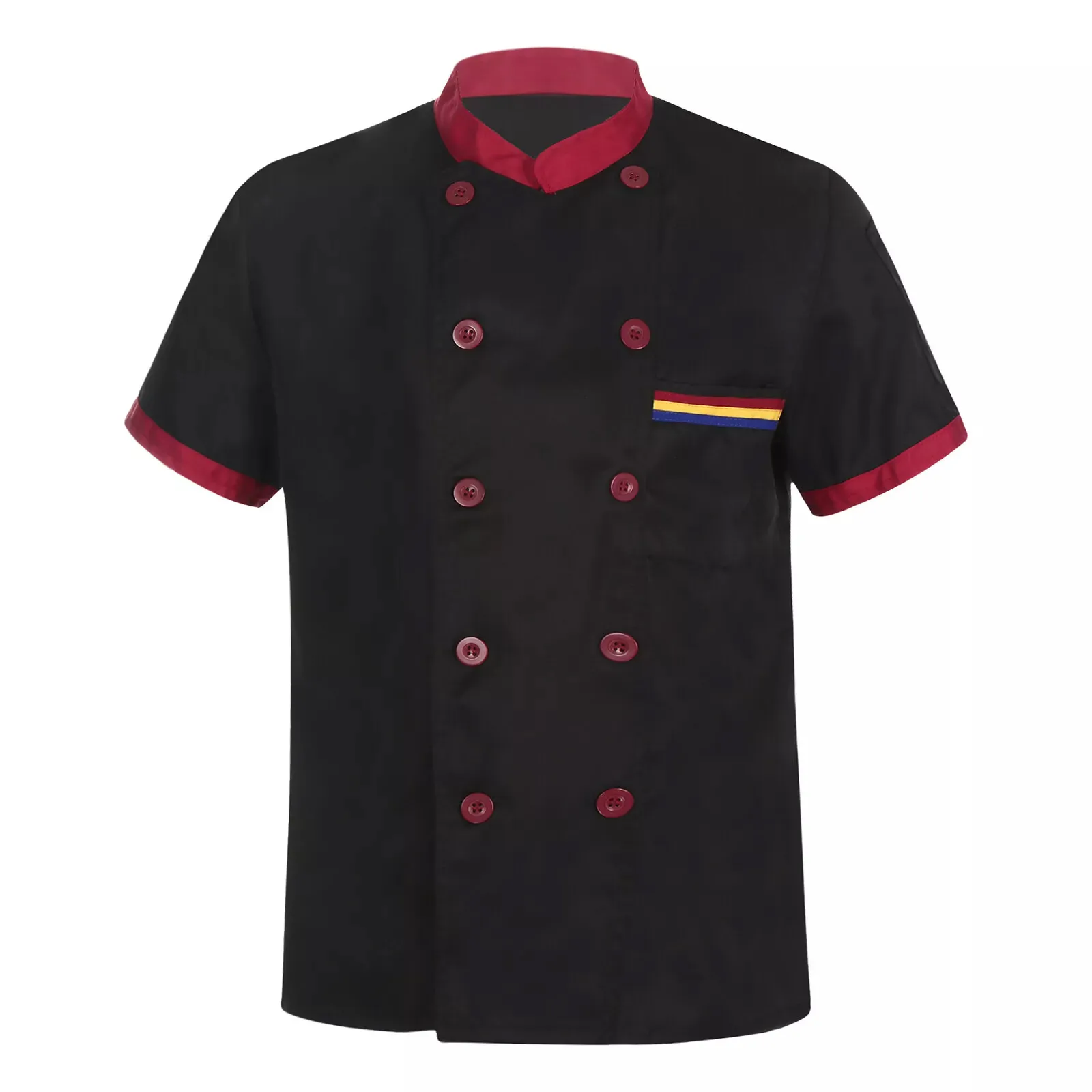 uniforme-de-trabalho-para-chef-de-restaurante-manga-curta-para-hotel-cafe-cozinha-panificadora-unissex-top-fino-e-confortavel