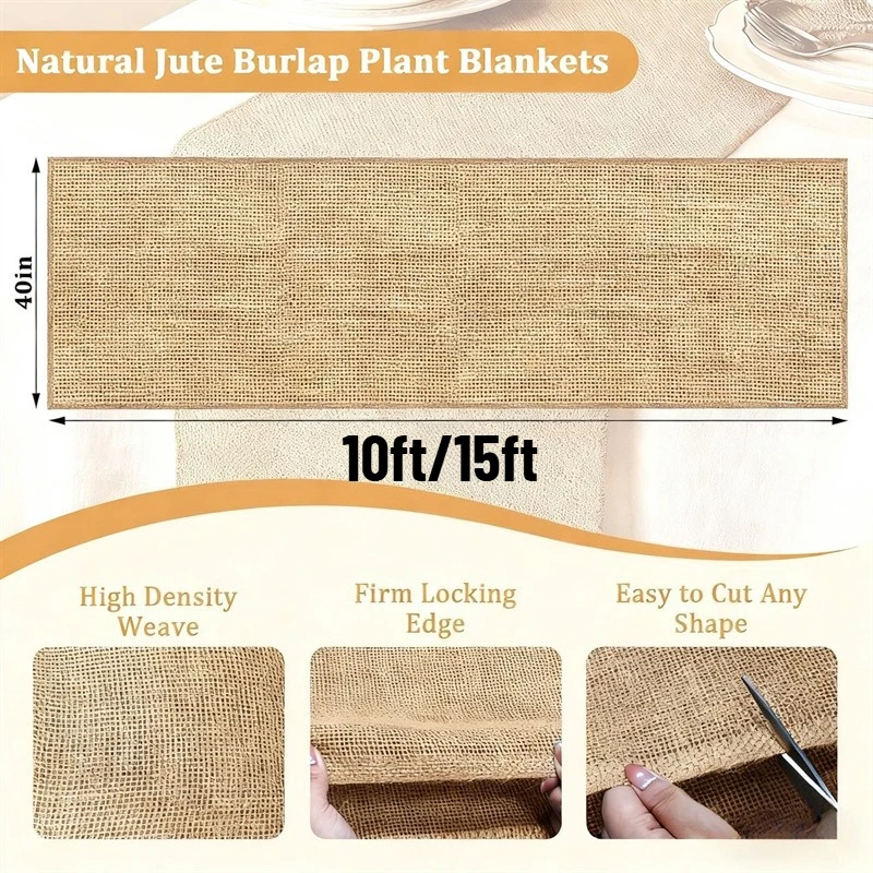 Coarse Hemp Tree Wrapped Cloth Garden Nursery Jute Root Ball Cover Outdoor Picnic Mat Shatterable Linen Bed Sheet