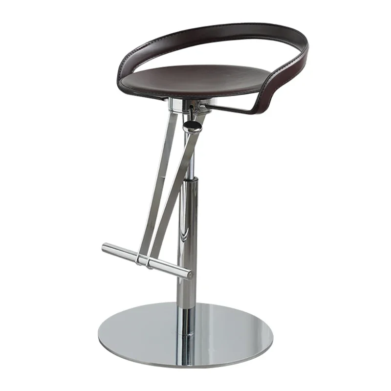 

Modern Design Minimalistic Bar Chairs Metal High Counter Accent Salon Chair Swivel Nordic Tabourets De Bar Luxury Furniture