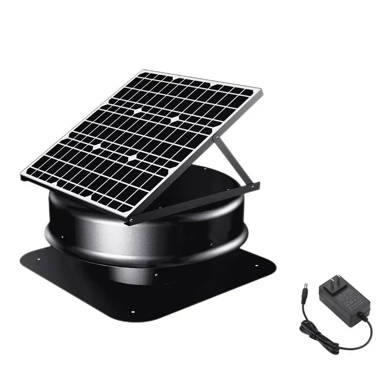 Ventilating Fans Solar Powered Roof Exhaust Fan with Solar Panel for Factory 14 Inch