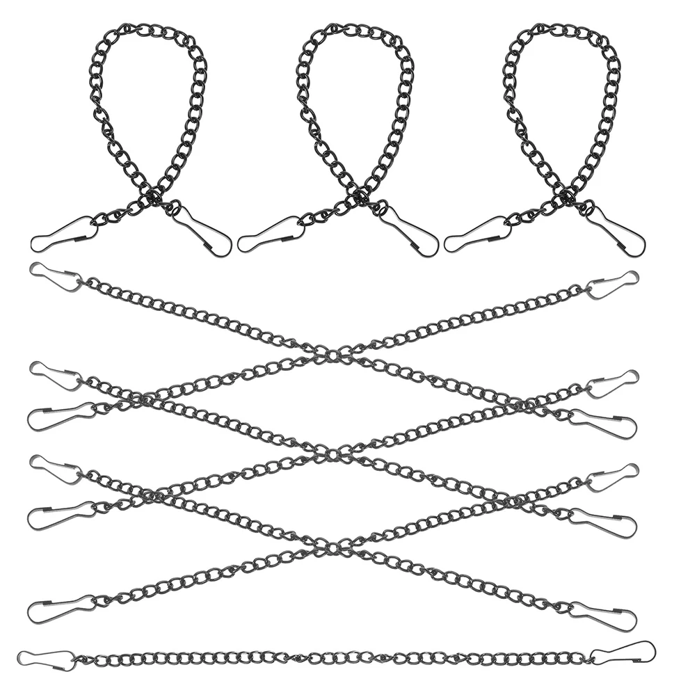 

20Pcs Black Metal Hanging Chains Hooks Adjustable Chain for Plants Posters Picture Hanging Chain Plant Hanger Ornament Hook