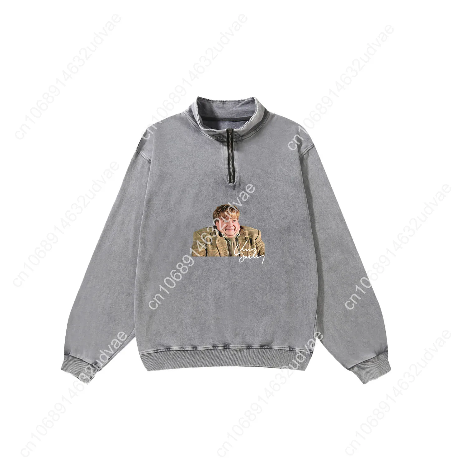 Chris Farley sudadera Retro hombre mujer adolescente Vintage pulóver media cremallera sudadera foto por encargo Tops camiseta de manga