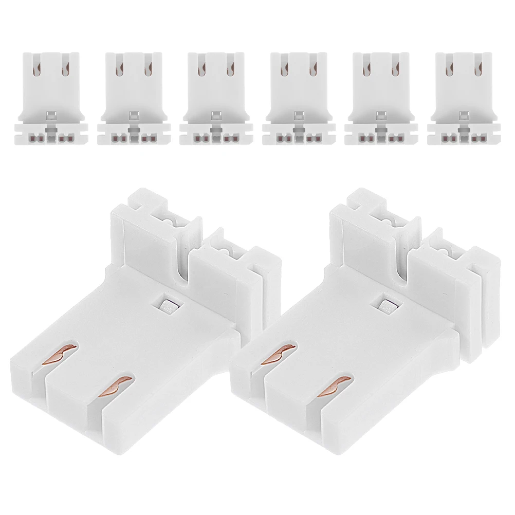 

8pcs U Shaped Light Holder Plug Play Fluorescent Lamp Holder Replacement For T12 Tubes Durable Pc Material Office Factory