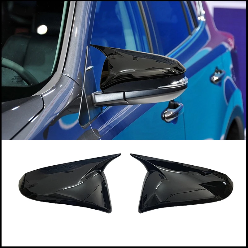 Car Accessories For Toyota Hilux Innova 2016~2022 Rearview Mirror Cover Cap Sticker Trim With Horn Auto Parts Styling