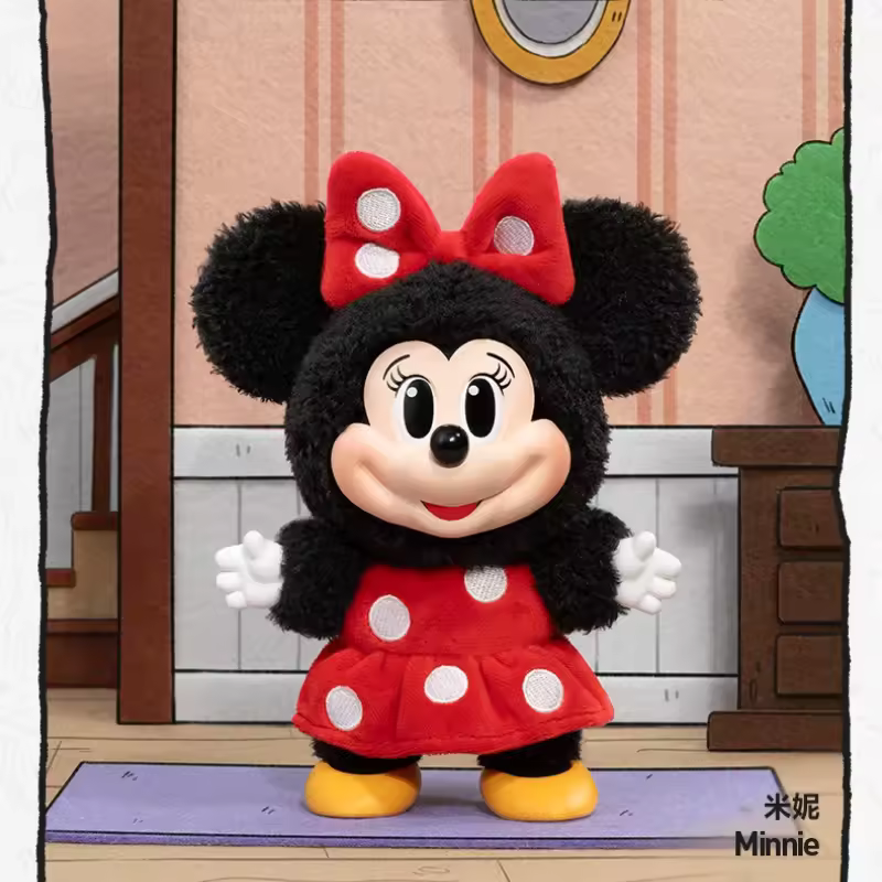 New Popmart Mickey Family Cute Together Keychain Series Blind Box Action Doll Toy Collection Desktop Decoration Girl Gift