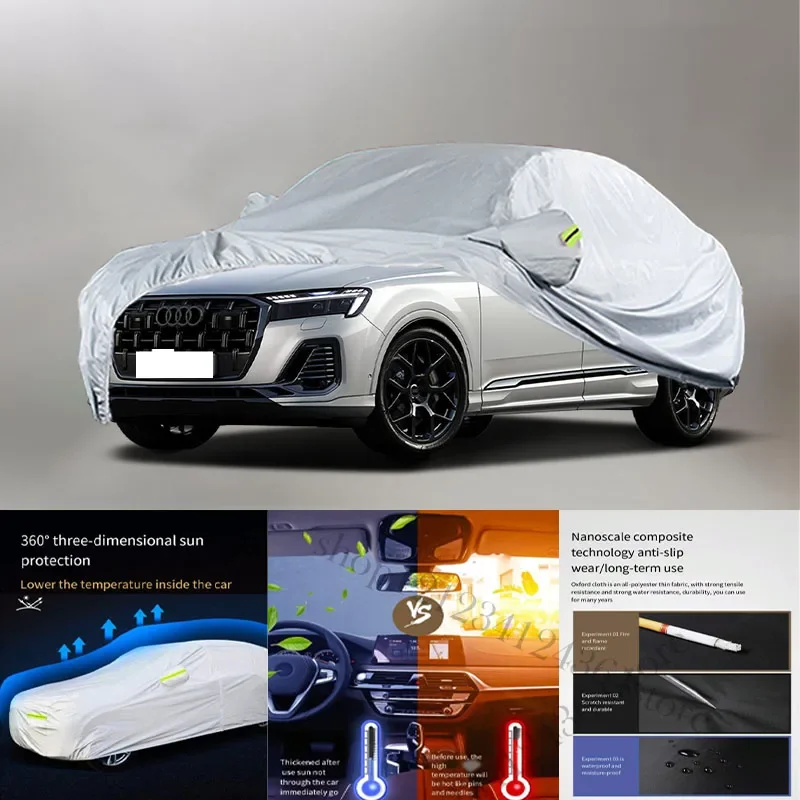 

For Audi Q7 EV Auto Anti snow Anti dust Anti uv Anti peeling paint And Anti Rainwater 210t car cover Car cover protection