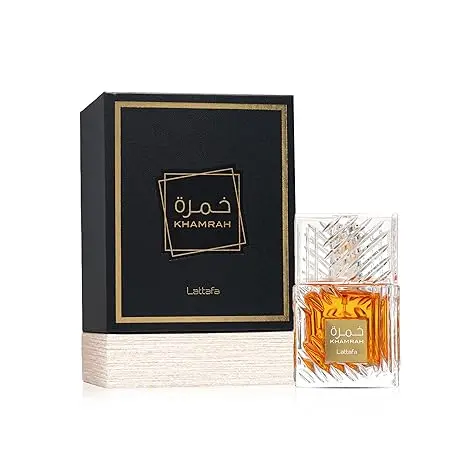 Lattafa Khamrah - Vanille, épicée chaude, ambre, cannelle - Eau De Parfum Parfum longue durée pour unisexe, 3,40 onces / 100 ML