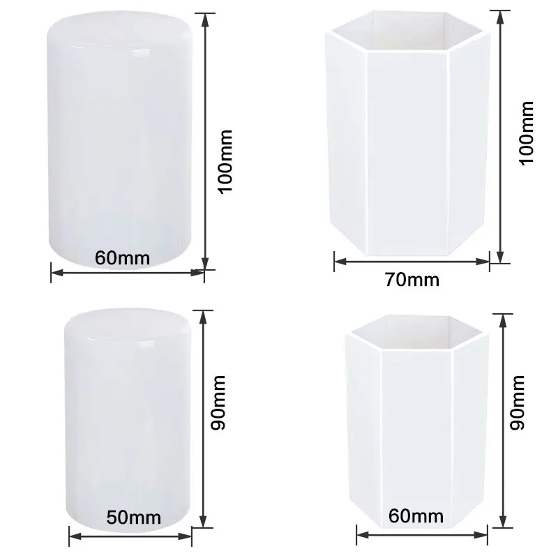 Cylinder Candle Molds Silicone Mold Resin Mould Epoxy Resin Casting Molds for DIY Aromatherapy Candles Soaps Polymer Clay