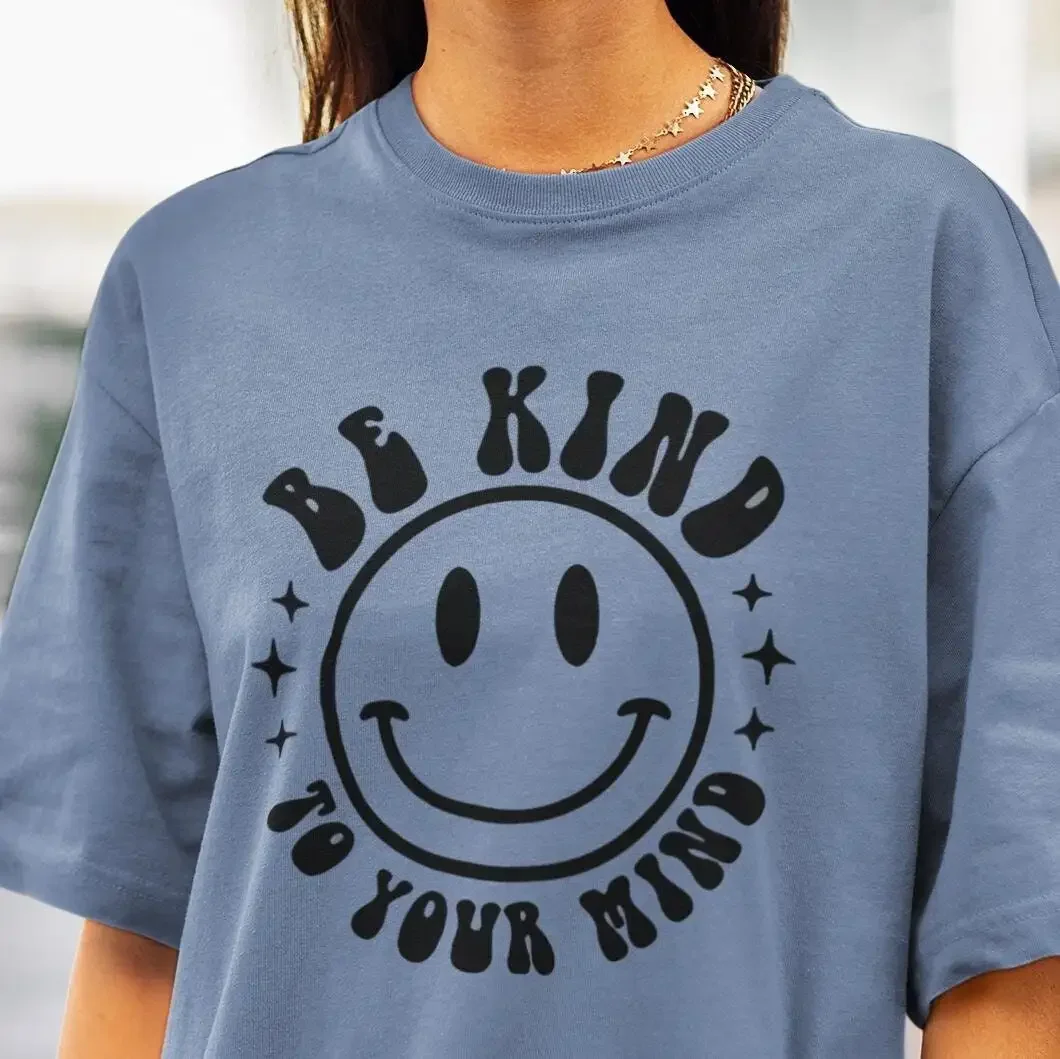 Be Kind to Your Mind Retro Vintage T Shirt Mental Health Matters  Garment Dyed Anxiety Feel All The Feels