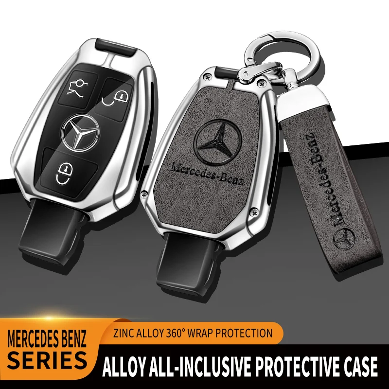 

For Mercedes-Benz A B C E G S V Class GLA GLC GLE GLK Vito Sprinter SL SLK Viano ML Car Zinc Alloy Key Case Bag Metal Key Shell