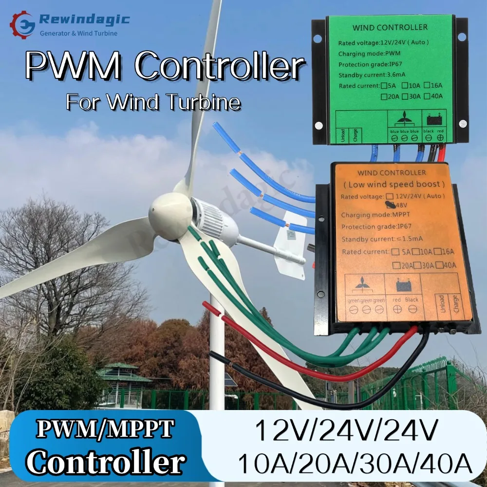 Regulator Ładowania Solarny PWM 12V/24V/48V do Akumulatorów PV
