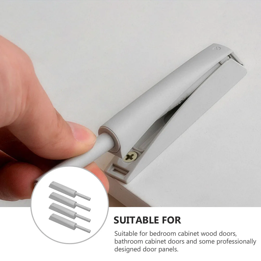 

4pcs Cabinet Push Open Latch Automatic Rebounder Door Closer For Bedroom Bathroom Wood Cupboard No Handle