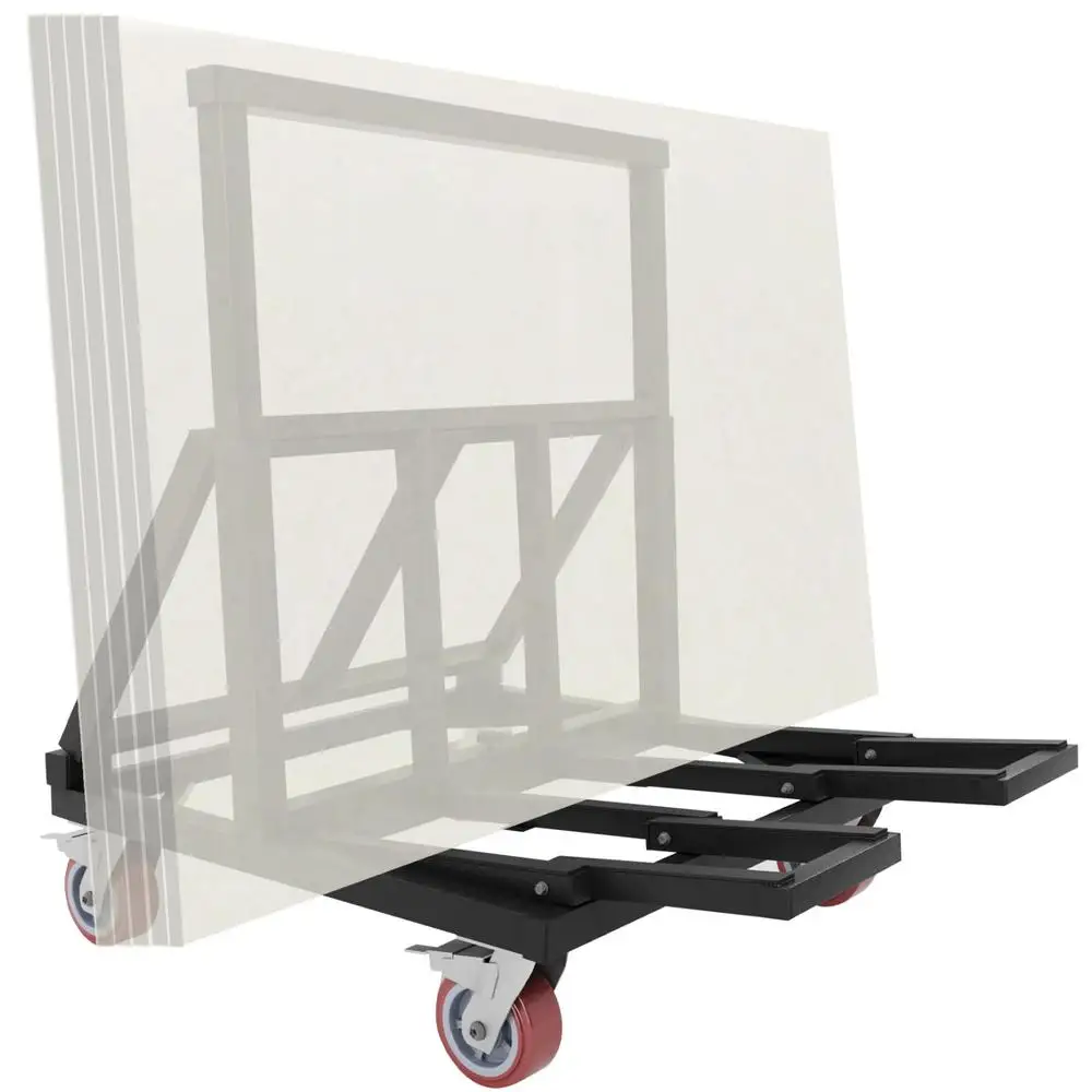 Heavy Duty Drywall Cart 3000 lbs Capacity Folding Panel Dolly Glass Lumber Transport System Smooth Roll 4 Swivel Wheels Brakes