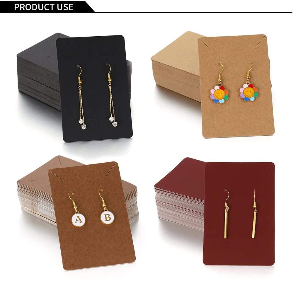 

Earring Cards Necklace Display Card Jewelry Packaging Studs Packaging Card Blank Jewelry Display Cards Kraft Paper Gift