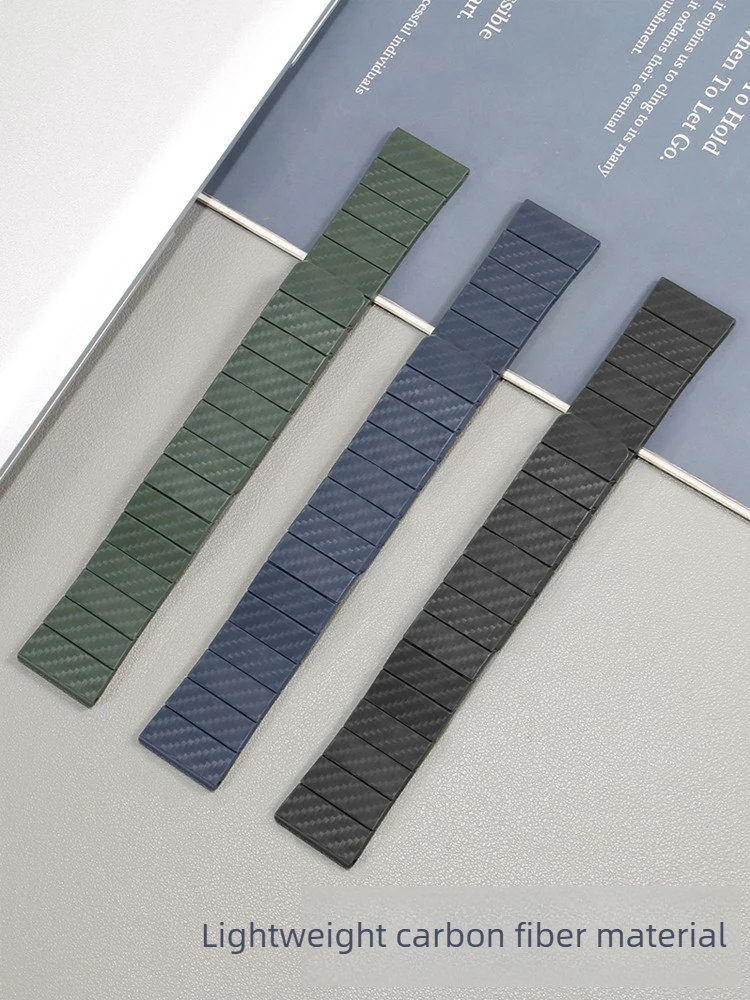 New Magnetic Suction Carbon Fiber Pattern Strap, Suitable for Huawei GT Casio, Citizen, Mido, Seiko Bracelets for Men and Women
